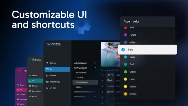 Application IPTV sur différents appareils
